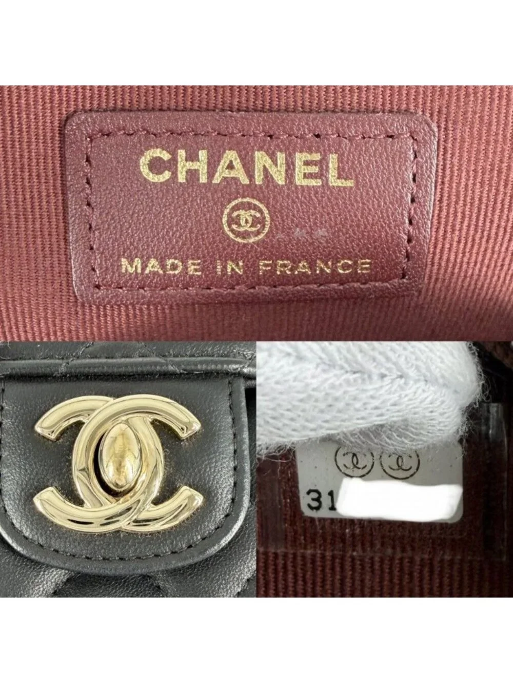 Chanel Shoulder Bag Quilted Heart CC Logo Small Lambskin Black Gold